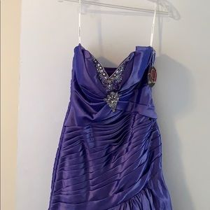 Violet gorgeous gown, size 6, strapless